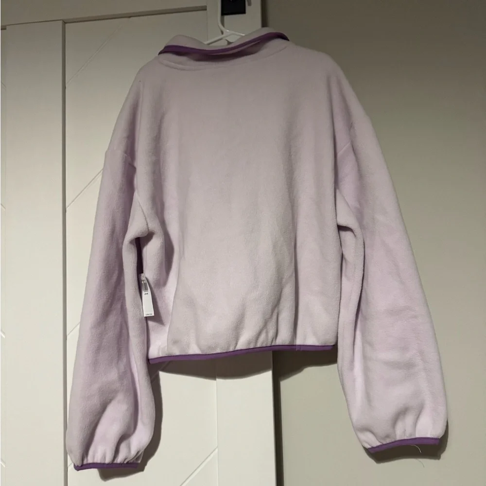 Old Navy Girls Mock Neck Microfleece Pullover Purple Pink L NWT